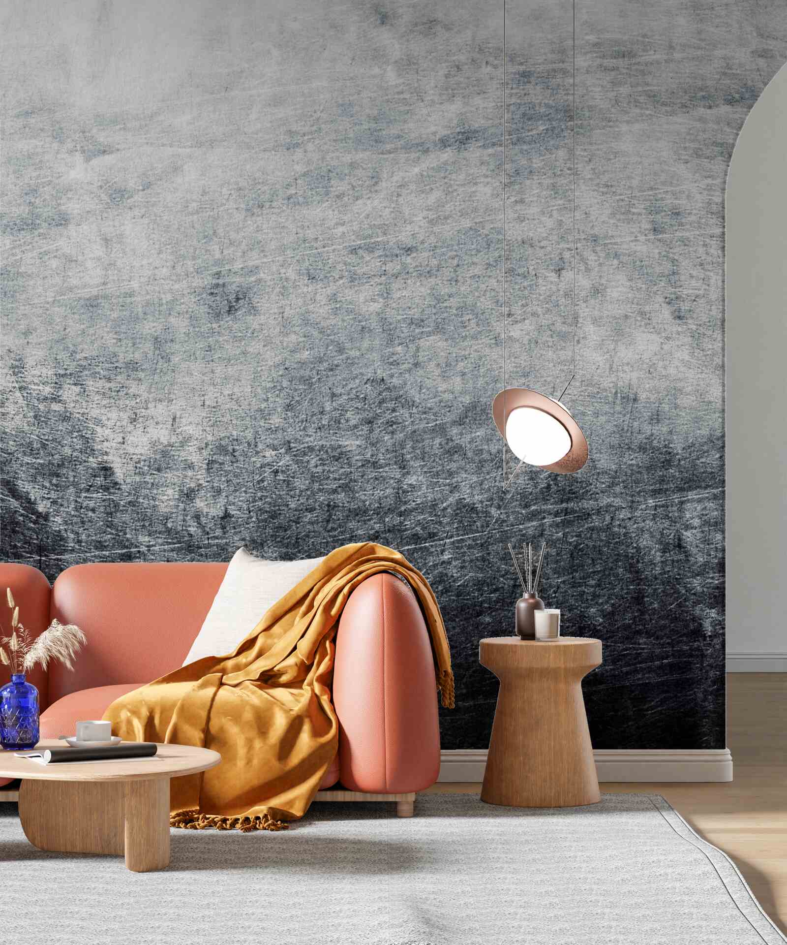 Papier peint mur gris problématique