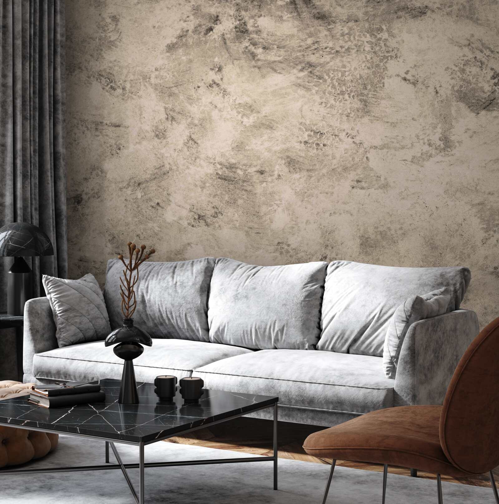 Papier peint construction de barrières en béton