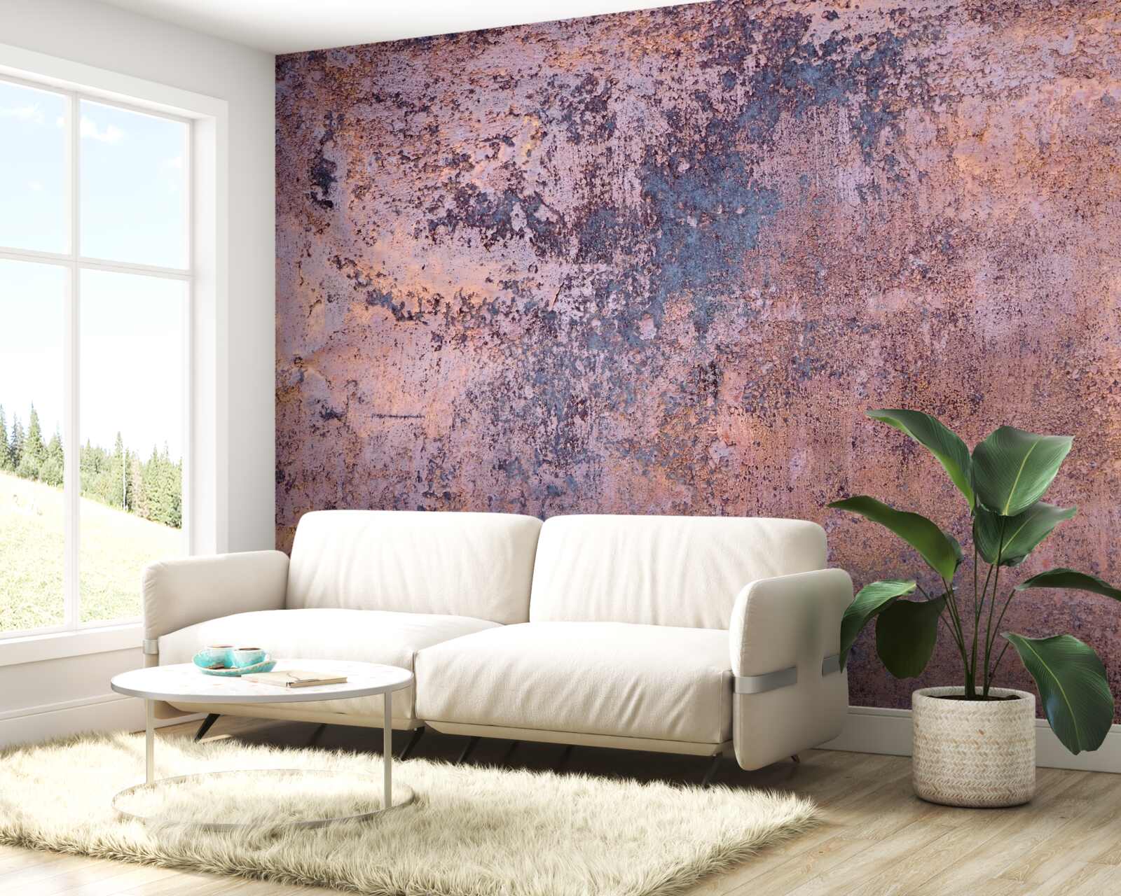 Papier peint vieille rouille sur le métal