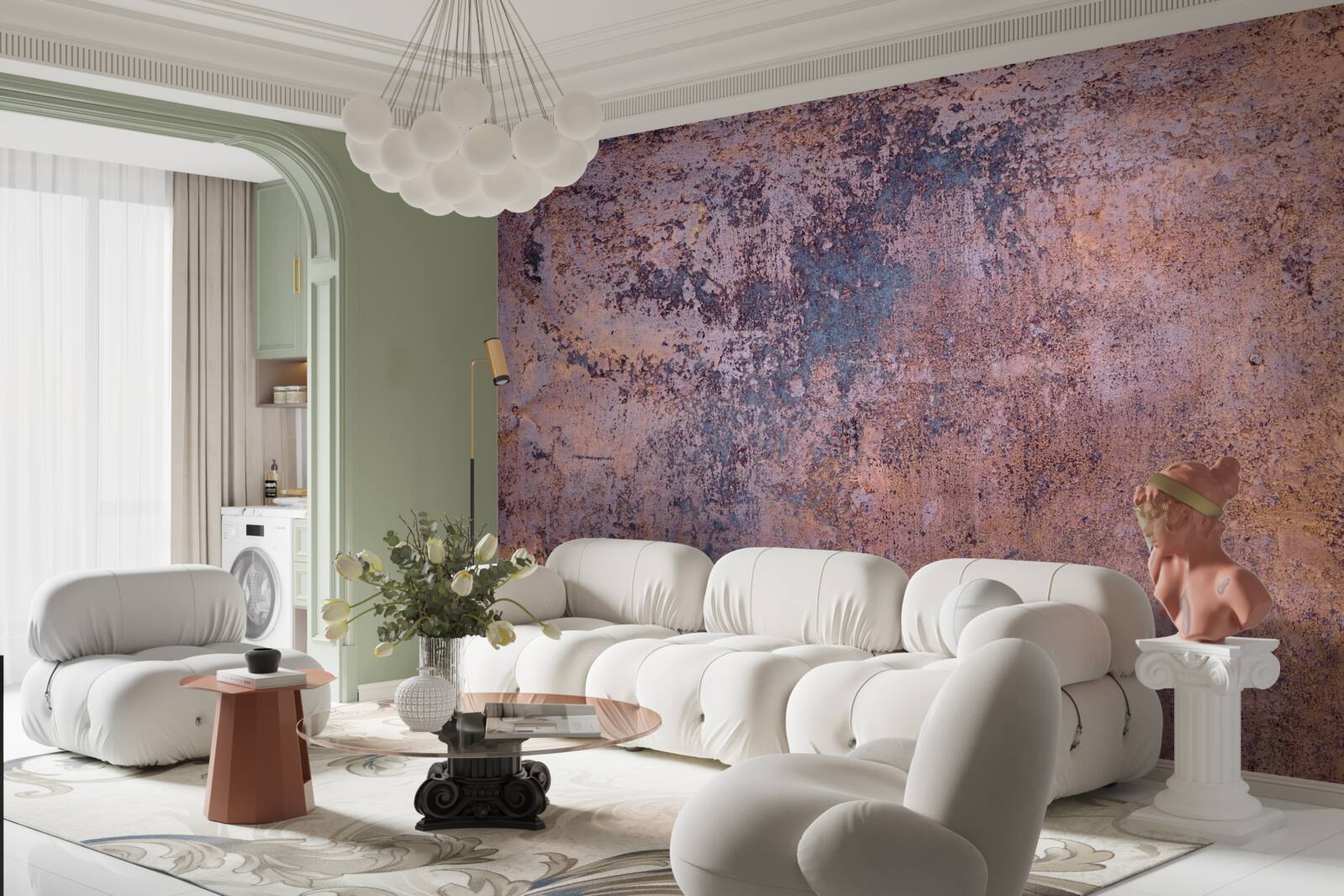 Papier peint vieille rouille sur le métal