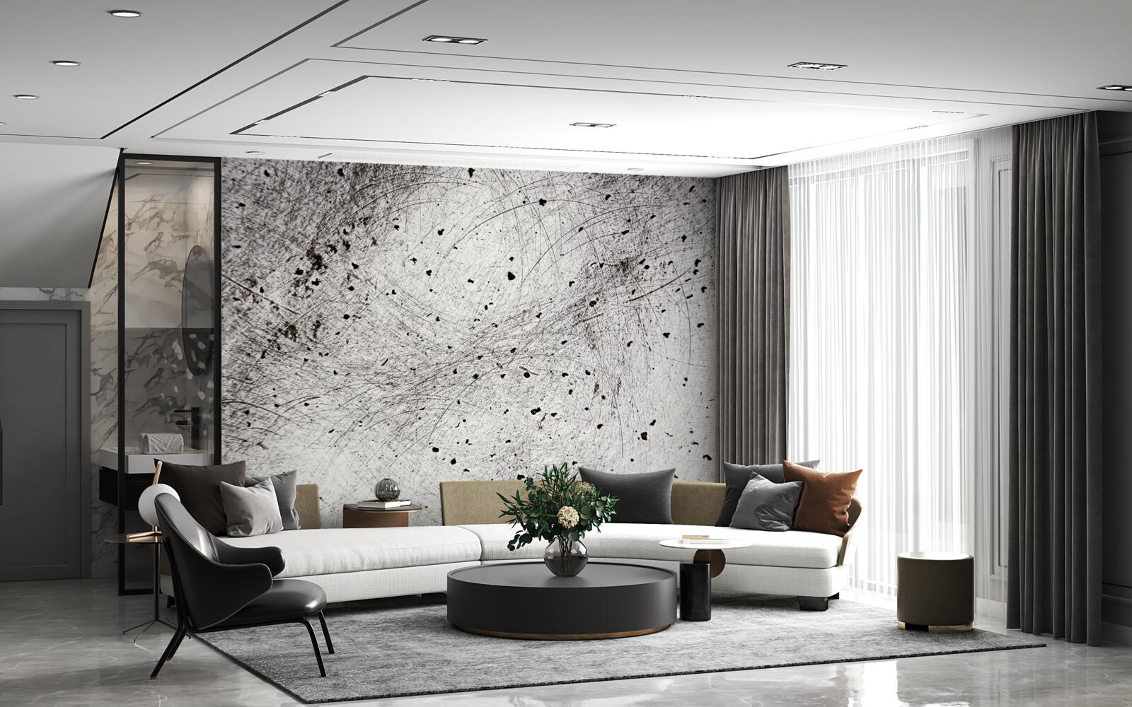 Papier peint béton gris foncé