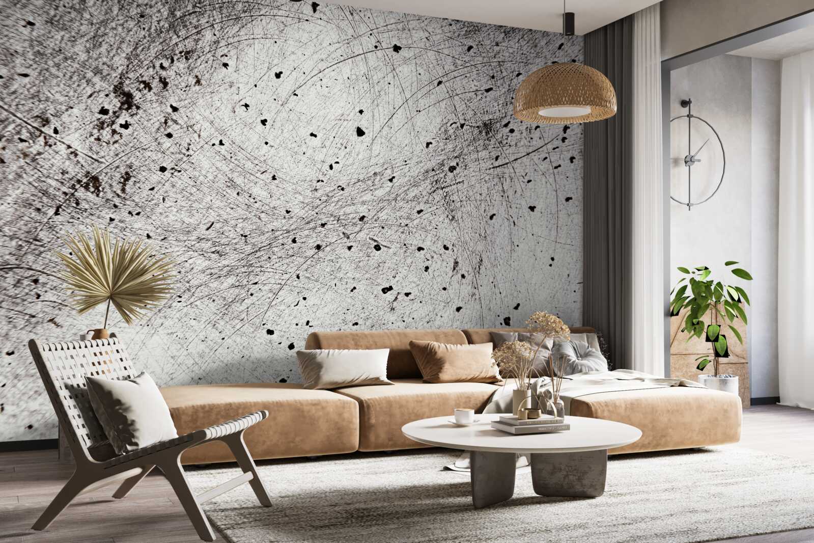 Papier peint béton gris foncé