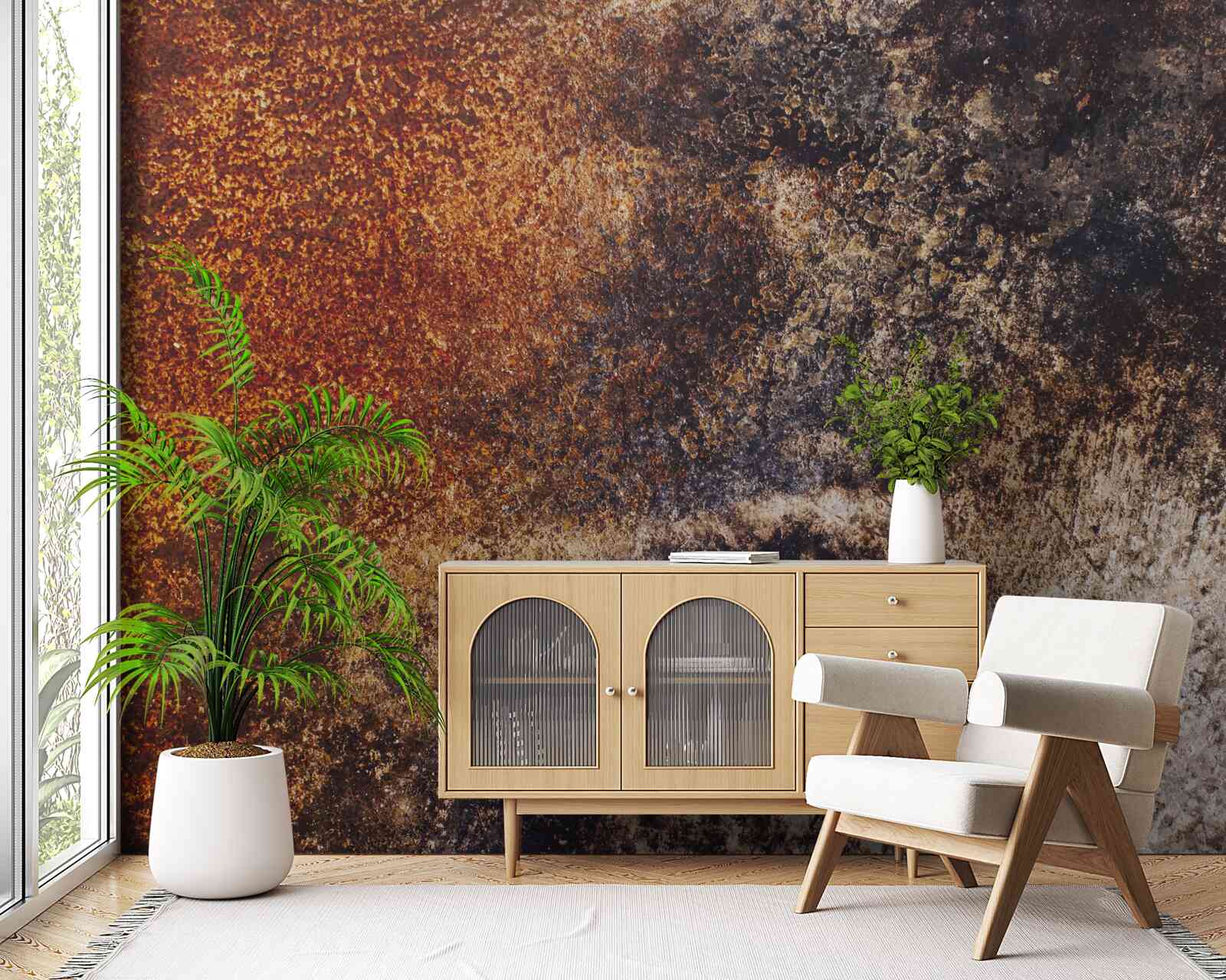 Papier peint arrière-plan avec des tons rouillés grunge