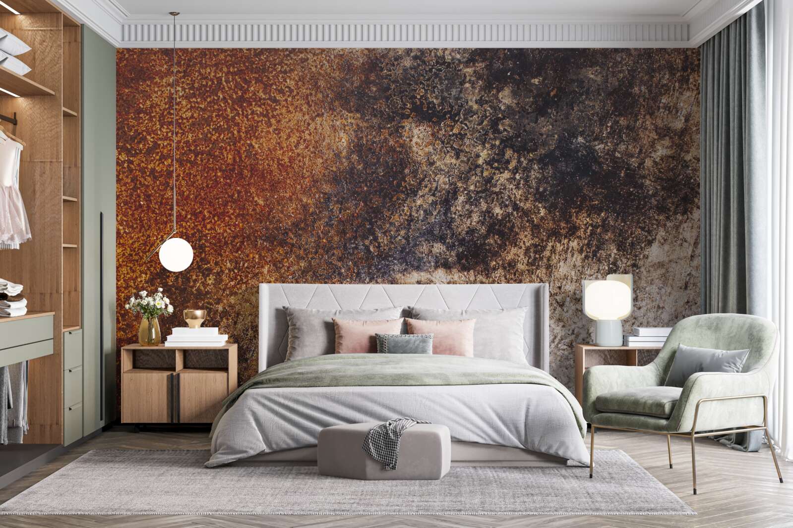 Papier peint arrière-plan avec des tons rouillés grunge