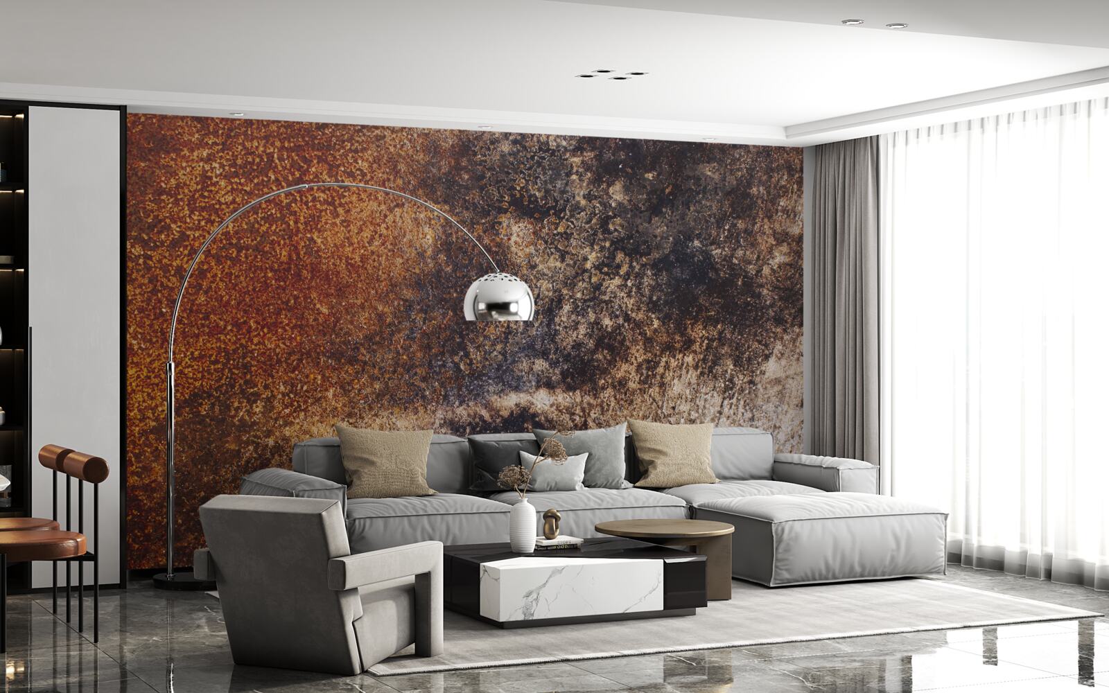 Papier peint arrière-plan avec des tons rouillés grunge