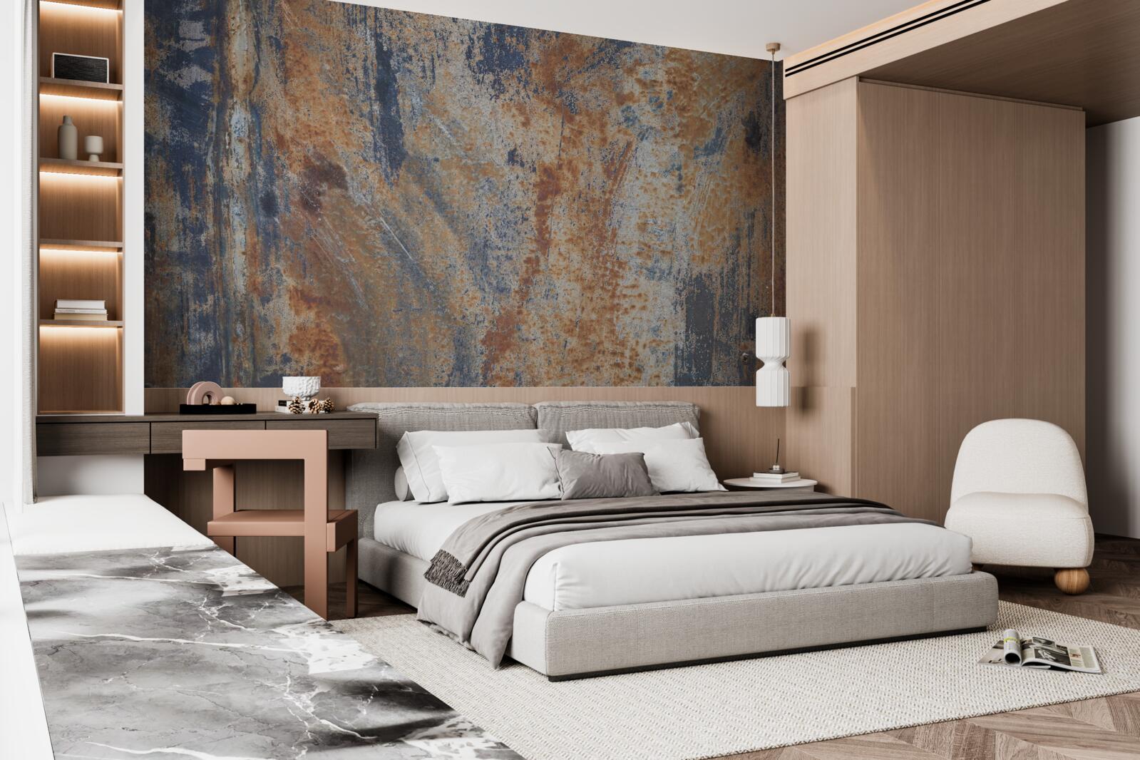 Papier peint mur opaque couvert de rouille