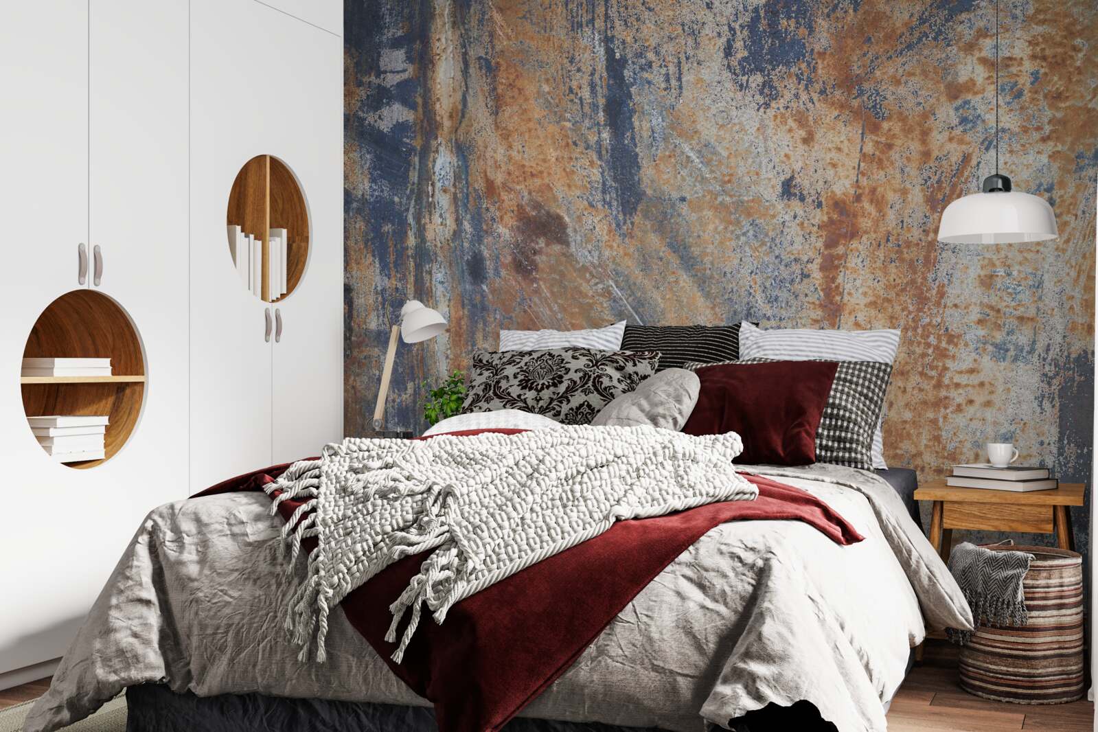 Papier peint mur opaque couvert de rouille