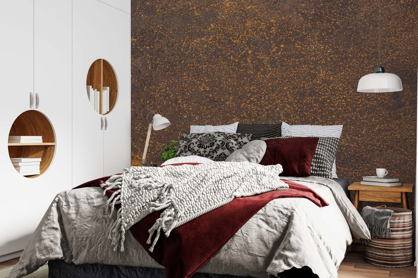 Papier peint ancien métal oxydé