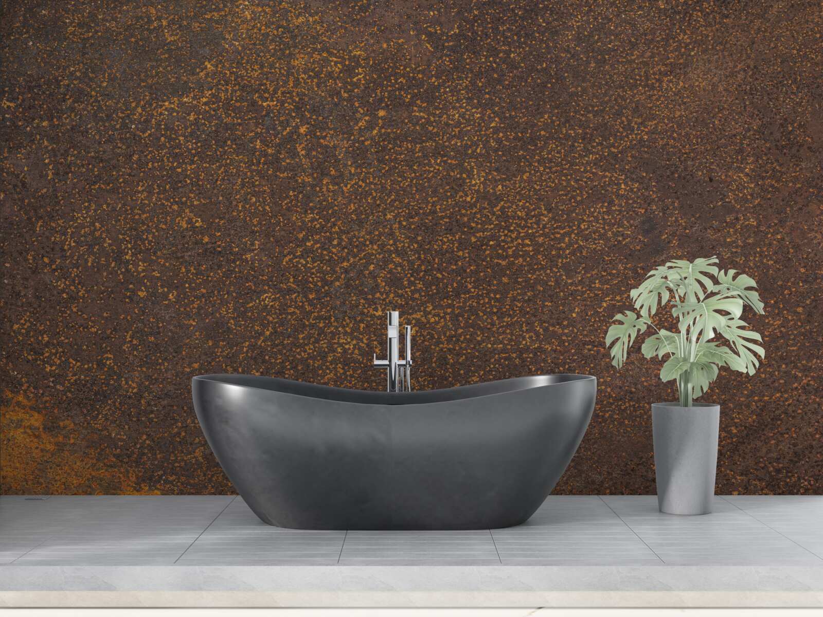 Papier peint ancien métal oxydé