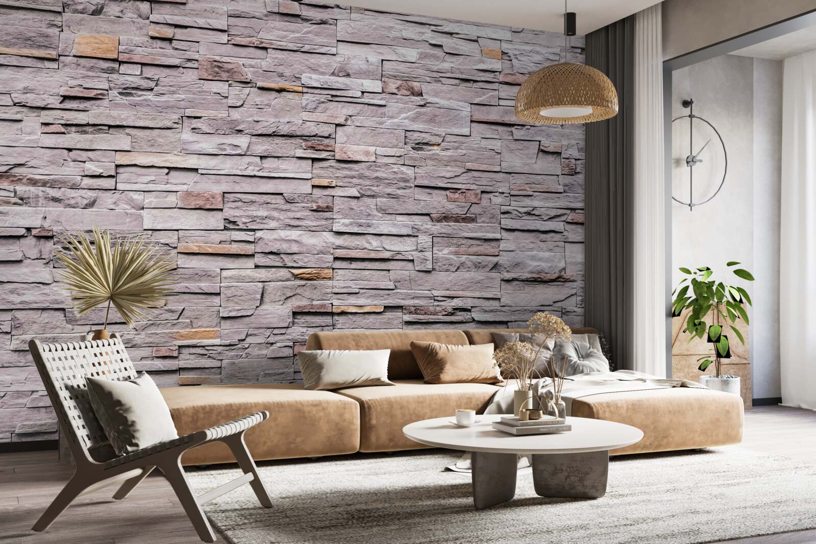 Papier peint structure en pierre