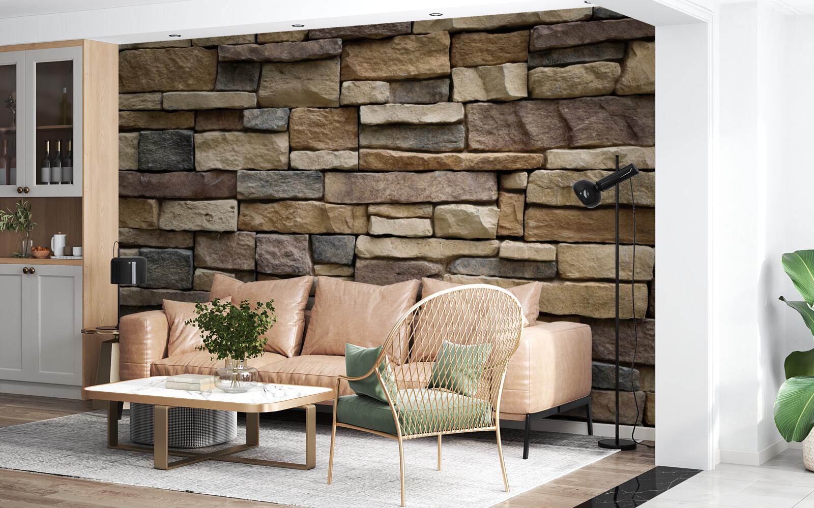 Papier peint quatre options de grès