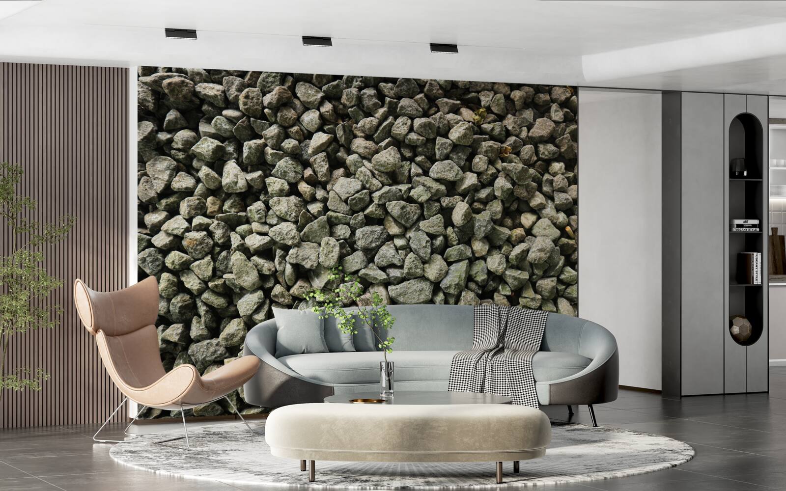 Papier peint mur de gravier