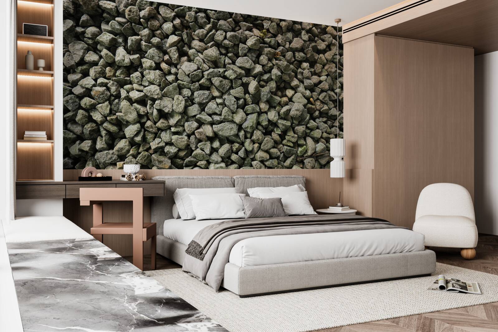 Papier peint mur de gravier