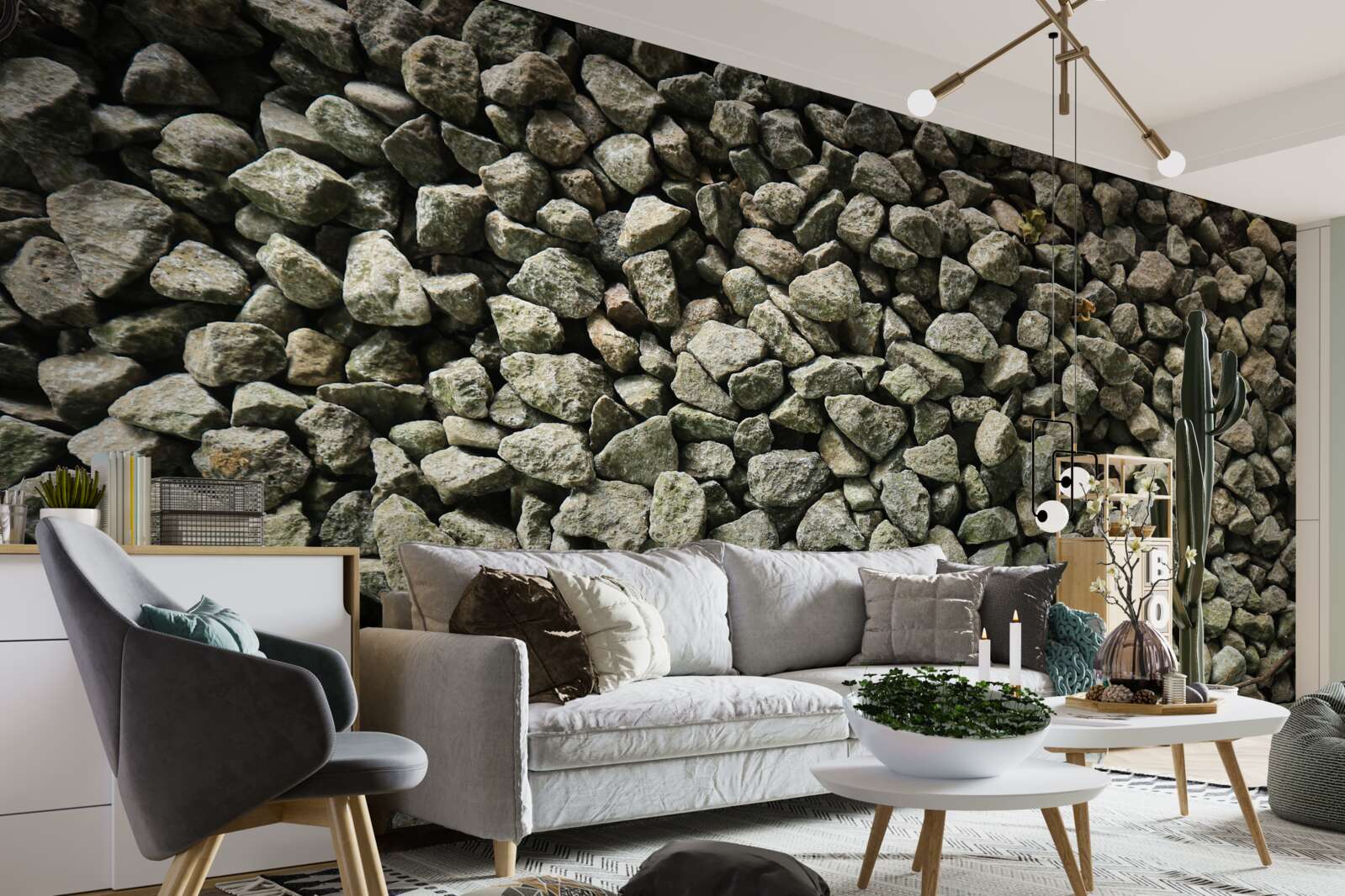 Papier peint mur de gravier