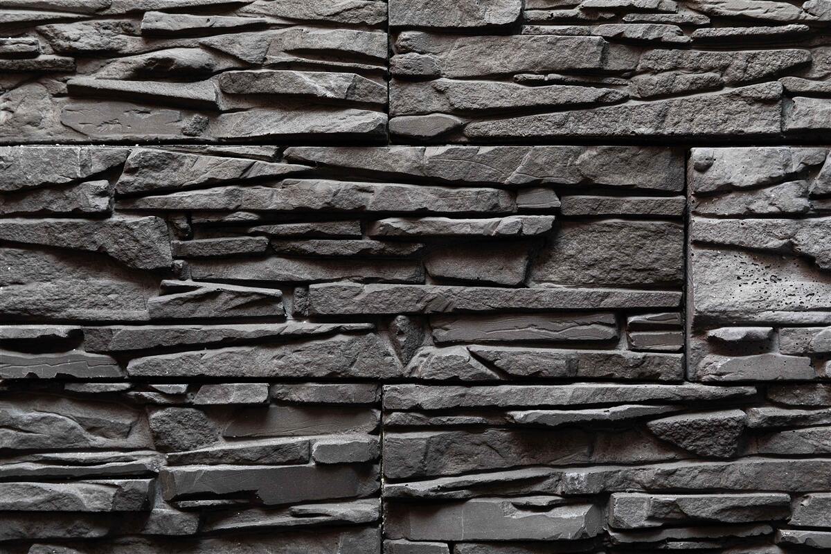 Papier peint pierre oblongue gris foncé