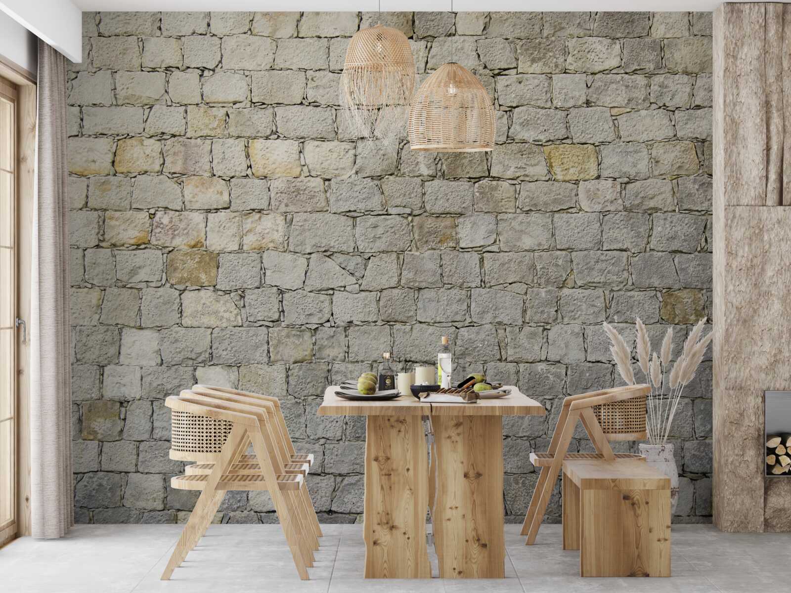 Papier peint restauration de l'aspect d'un mur en briques