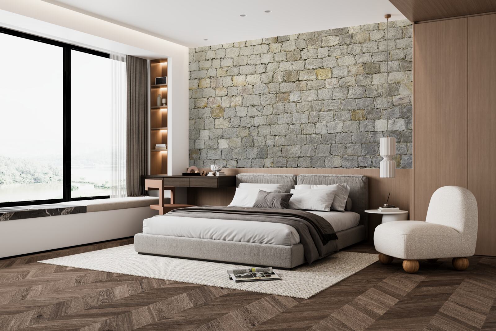 Papier peint restauration de l'aspect d'un mur en briques