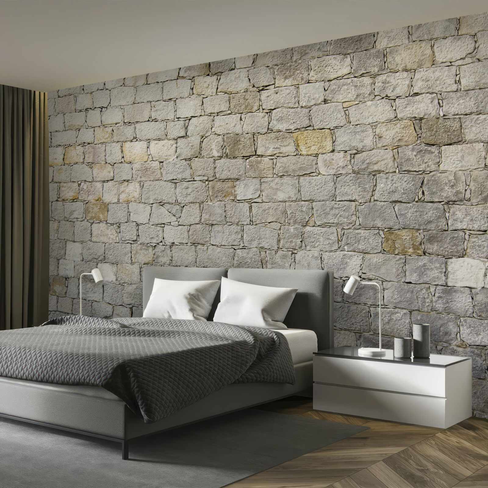 Papier peint restauration de l'aspect d'un mur en briques