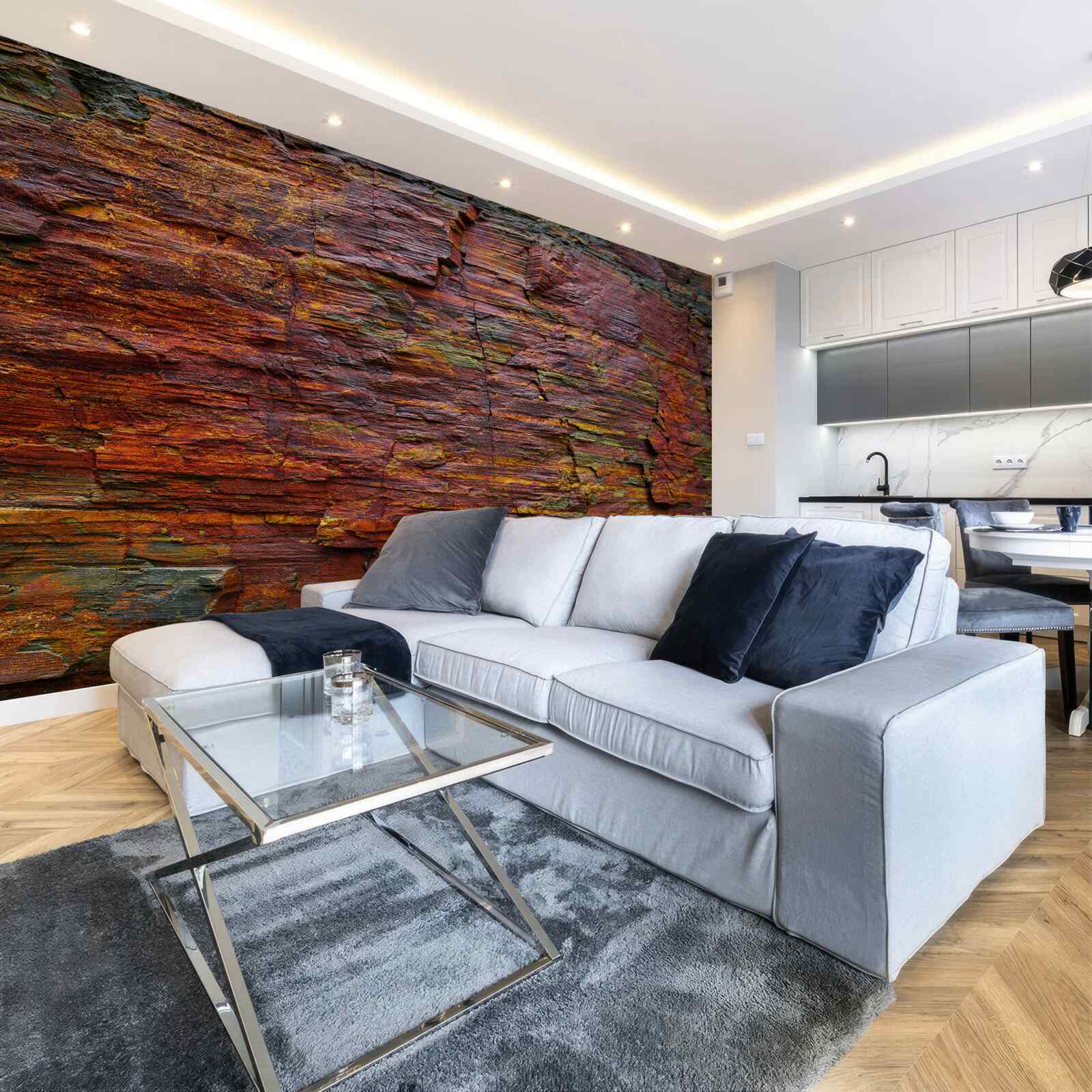 Papier peint l'arrière-plan est assombri les montagnes