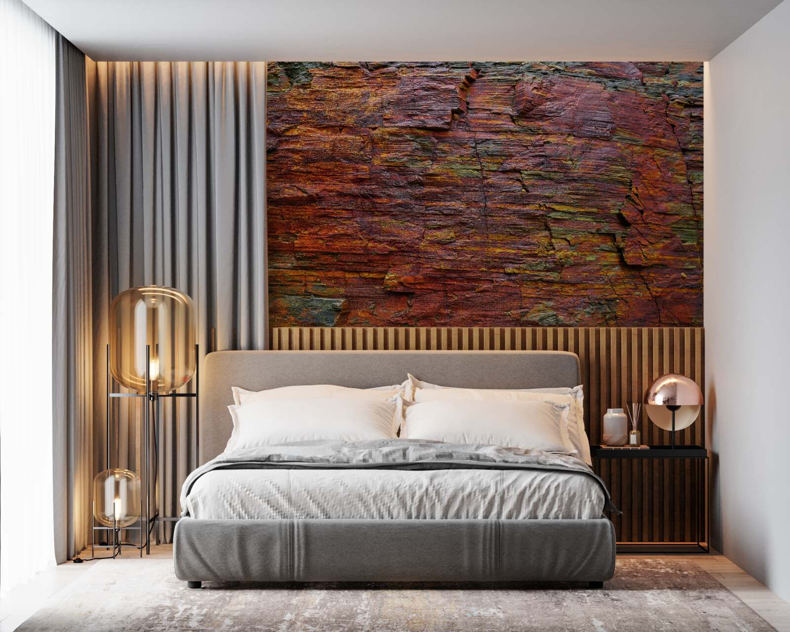 Papier peint l'arrière-plan est assombri les montagnes