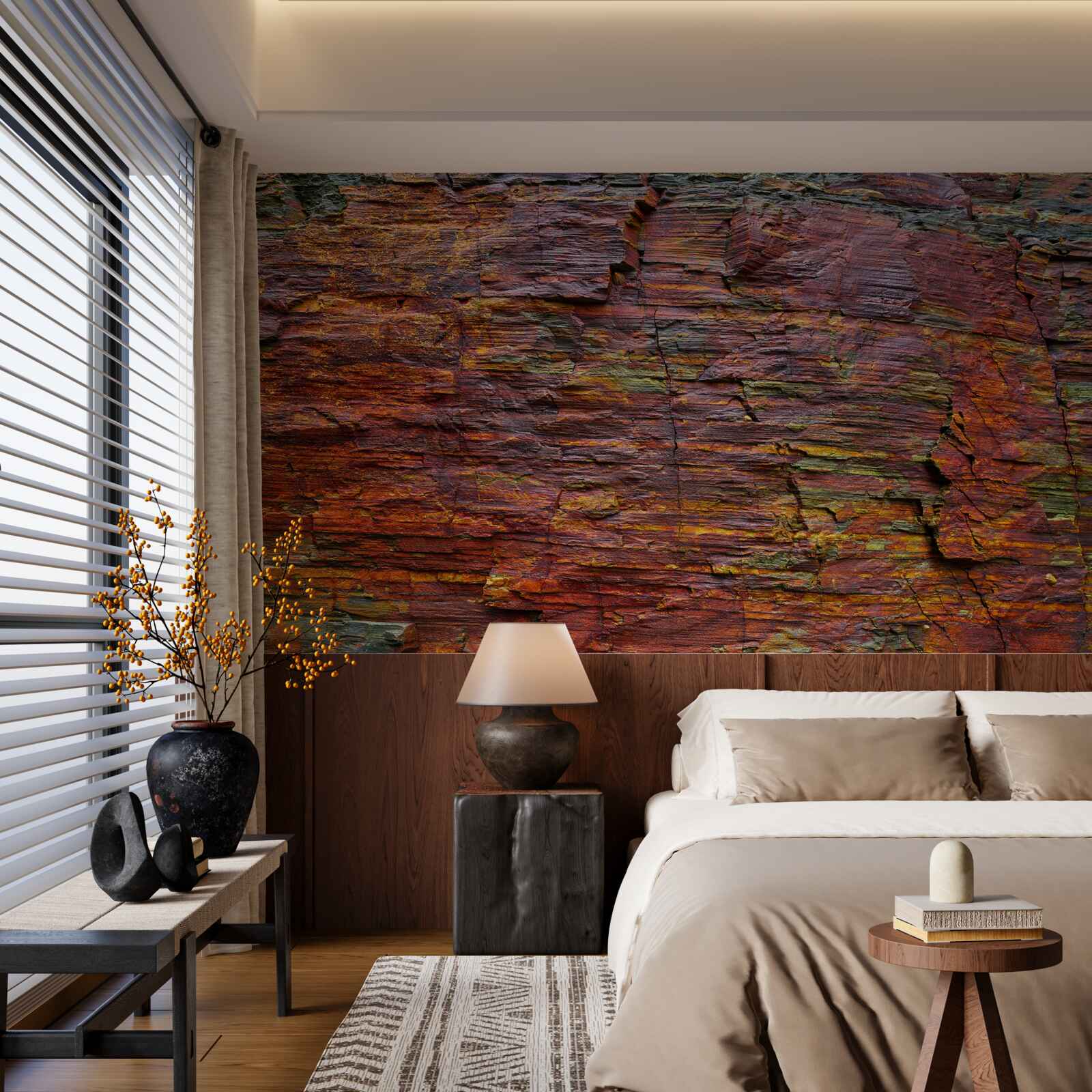 Papier peint l'arrière-plan est assombri les montagnes