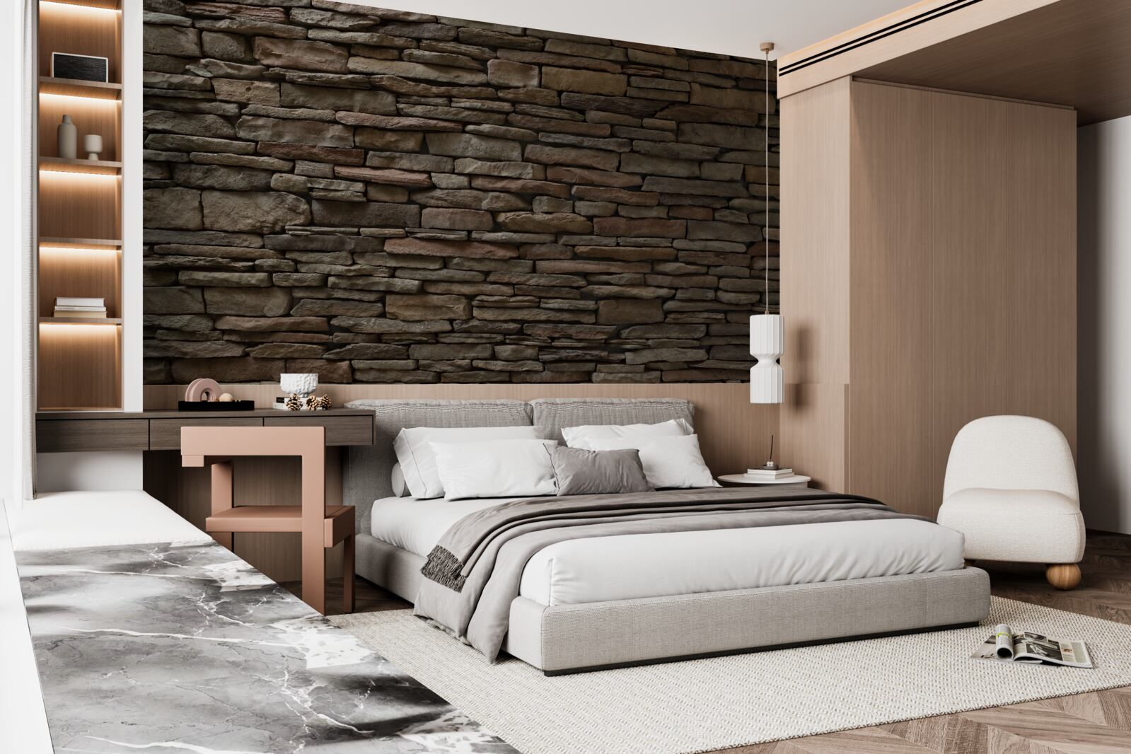 Papier peint la maçonnerie historique