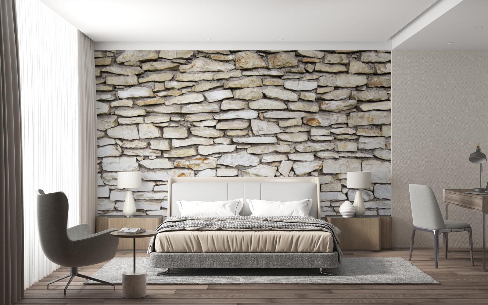 Papier peint Mur en pierre ancienne texturée