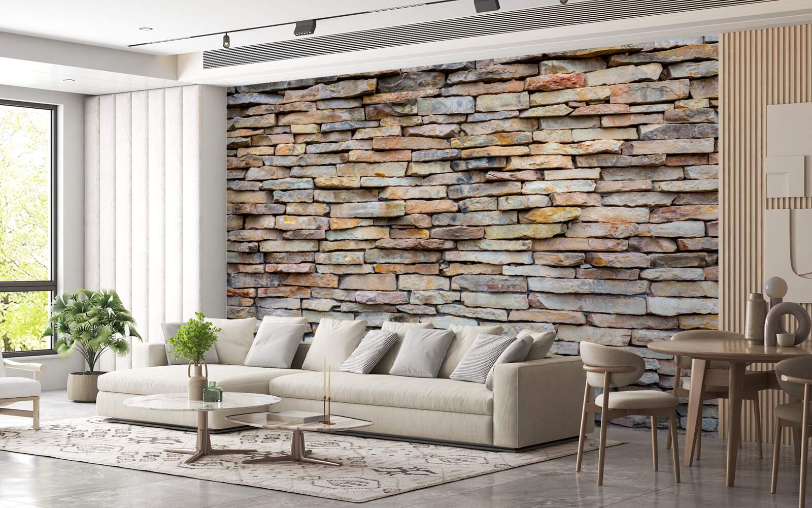 Papier peint structure des murs en pierre