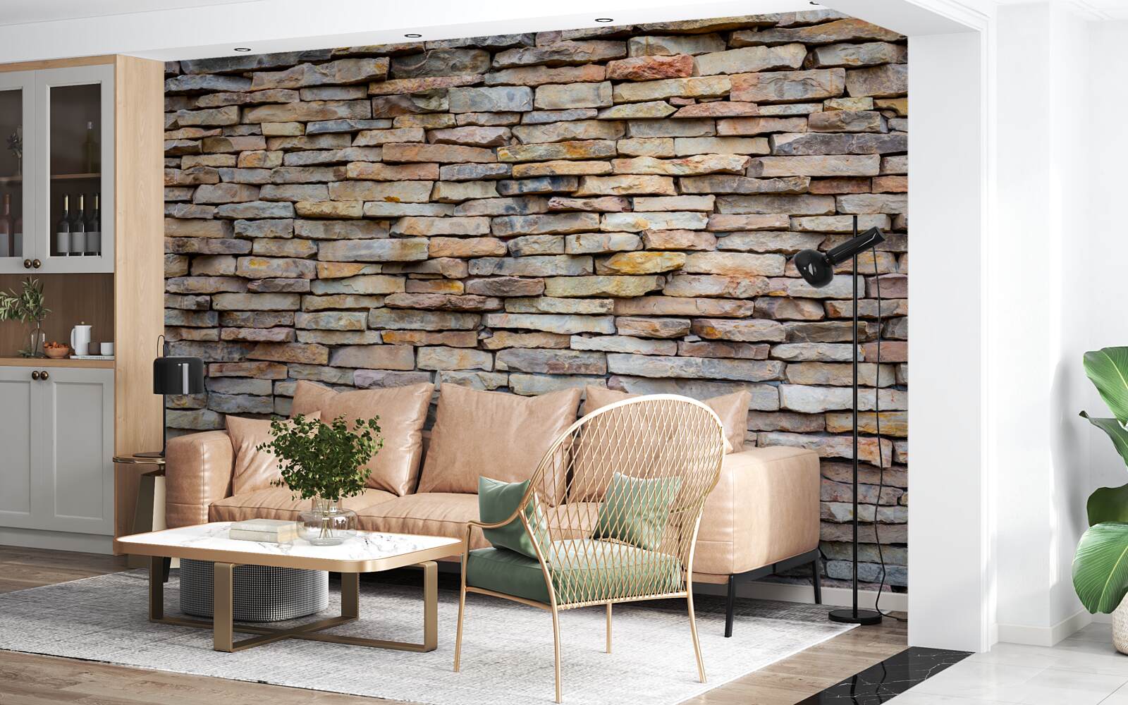 Papier peint structure des murs en pierre