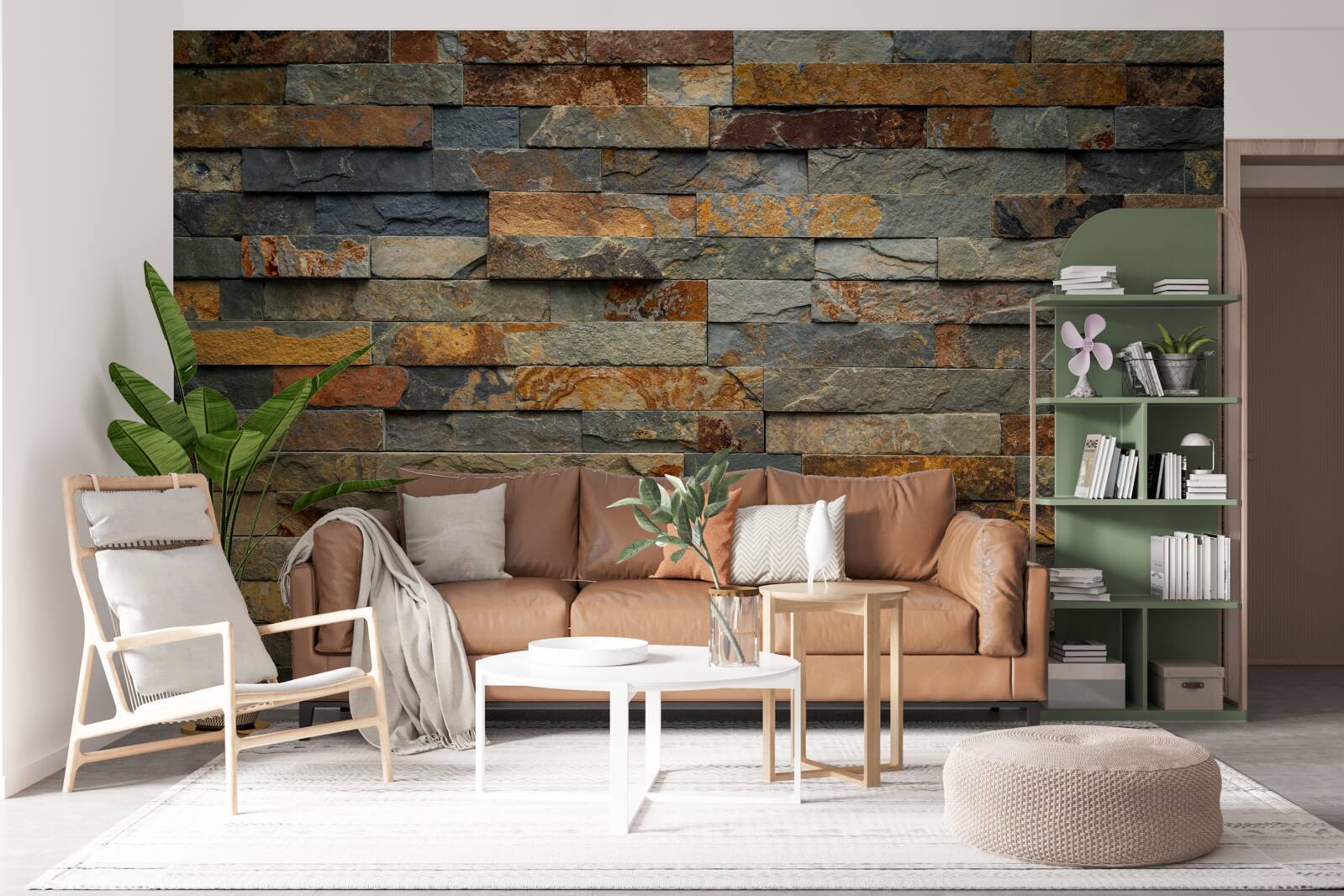 Papier peint mur en pierre rouge