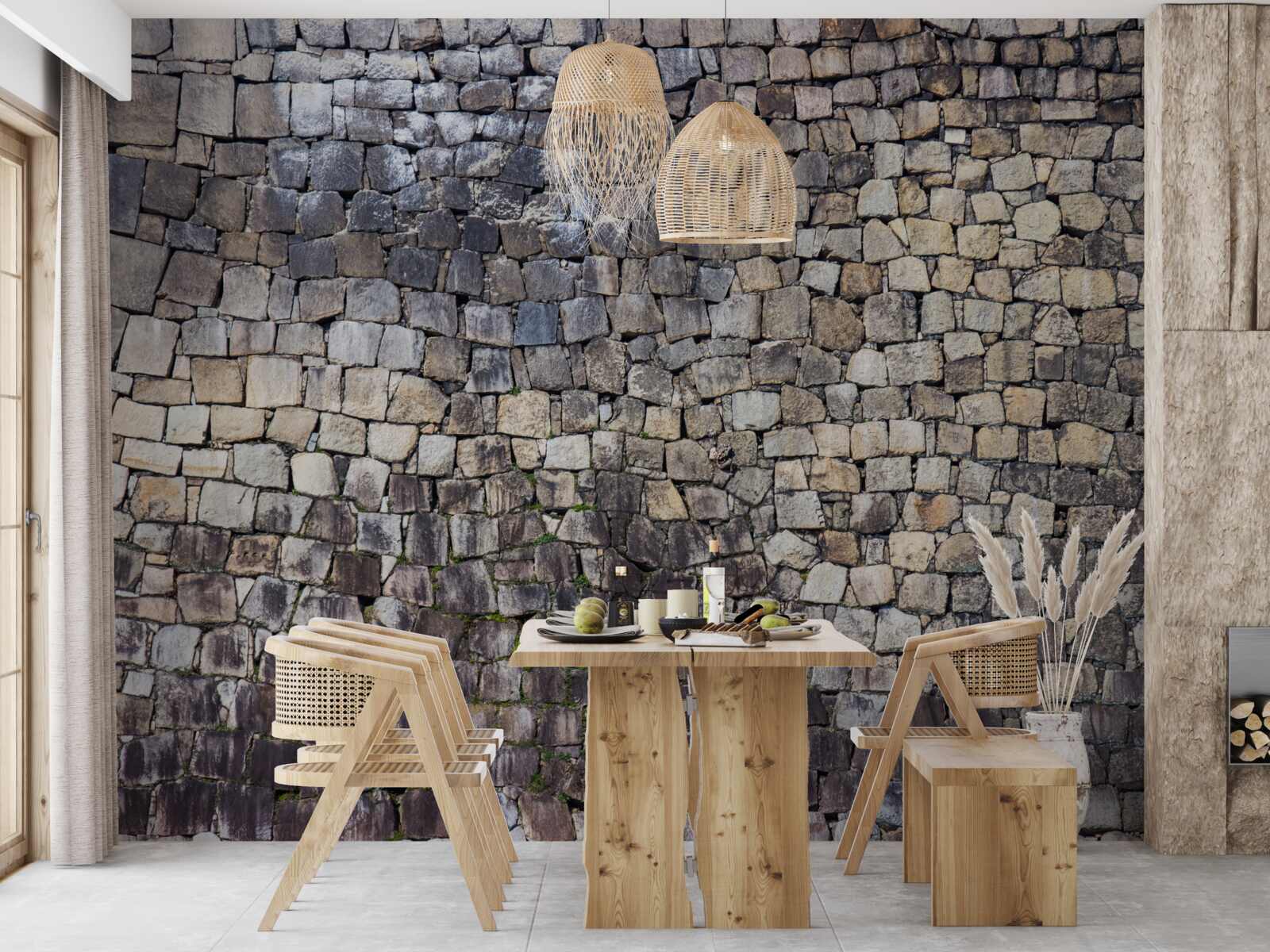 Papier peint Mur médiéval en vieilles pierres