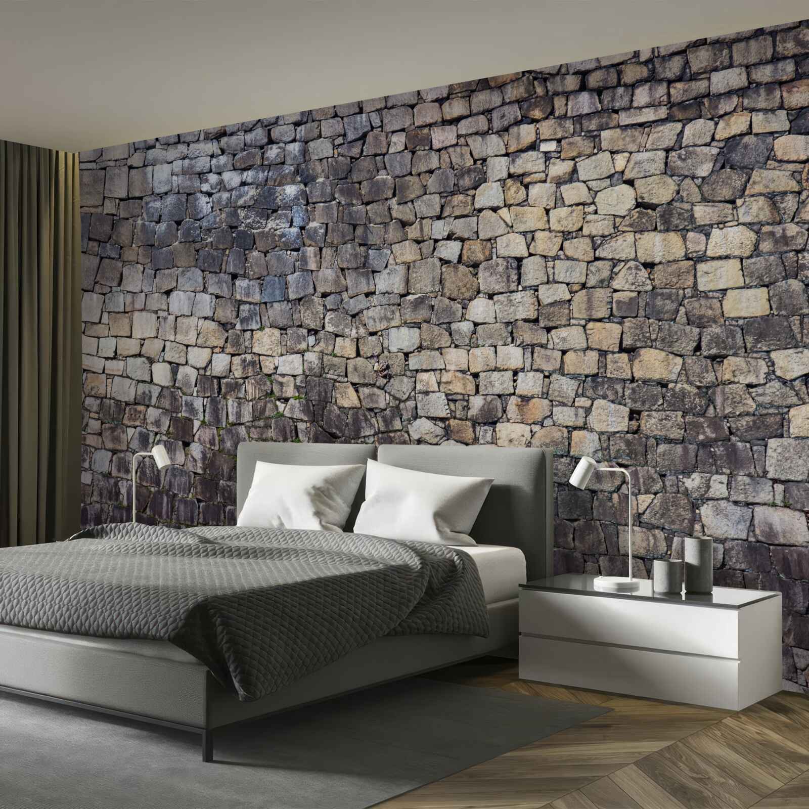 Papier peint Mur médiéval en vieilles pierres