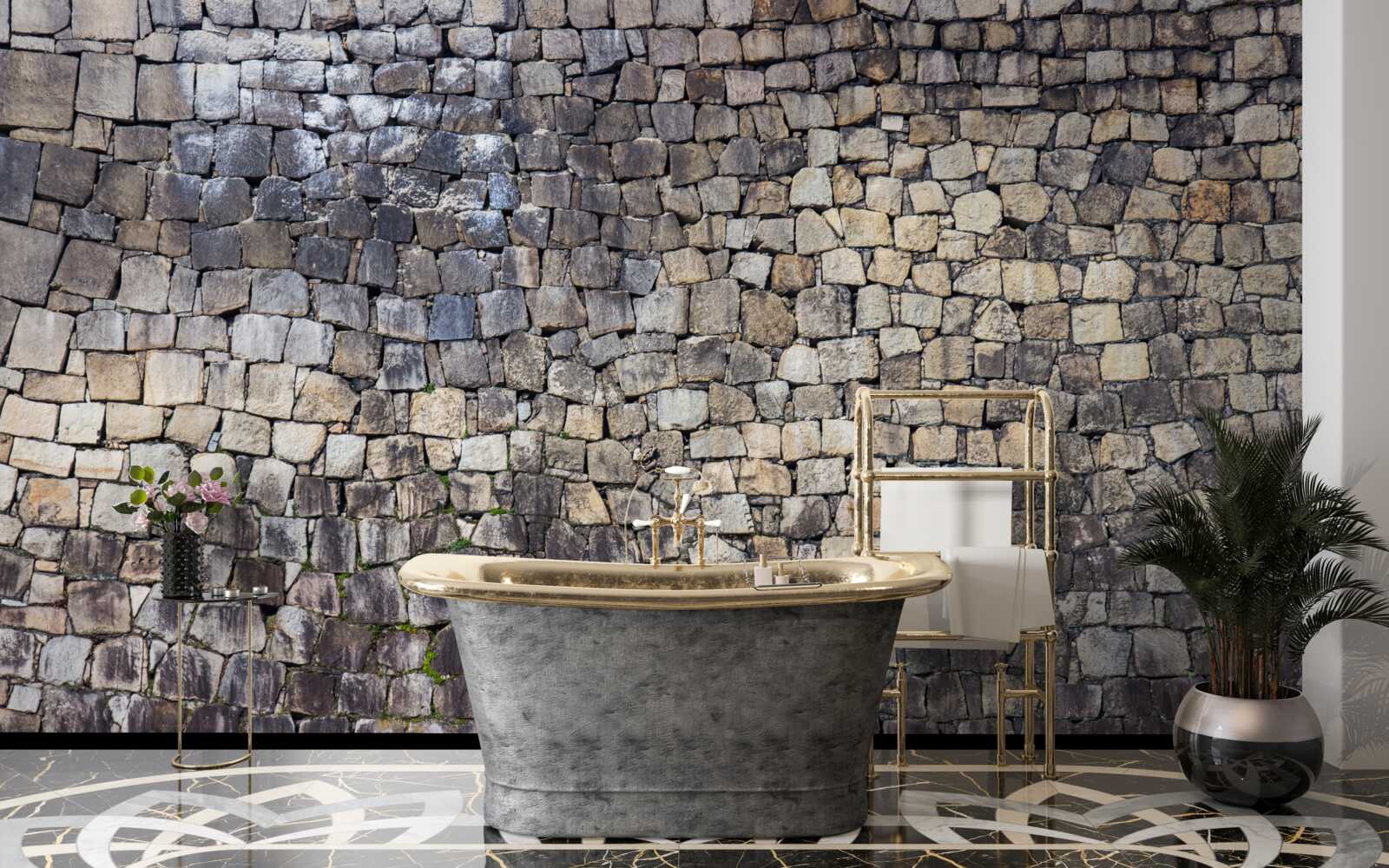 Papier peint Mur médiéval en vieilles pierres