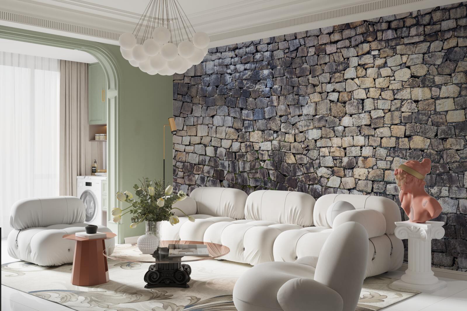 Papier peint Mur médiéval en vieilles pierres