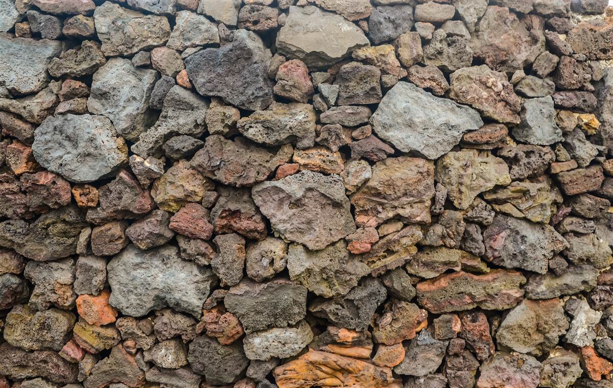 Papier peint Mur en pierre volcanique