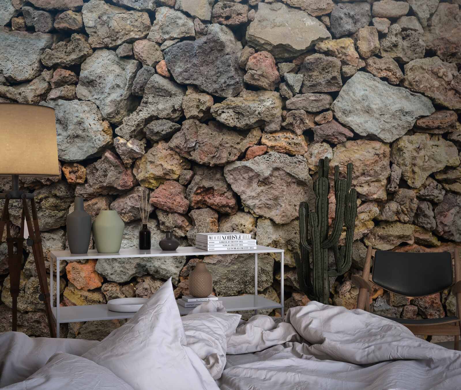 Papier peint Mur en pierre volcanique