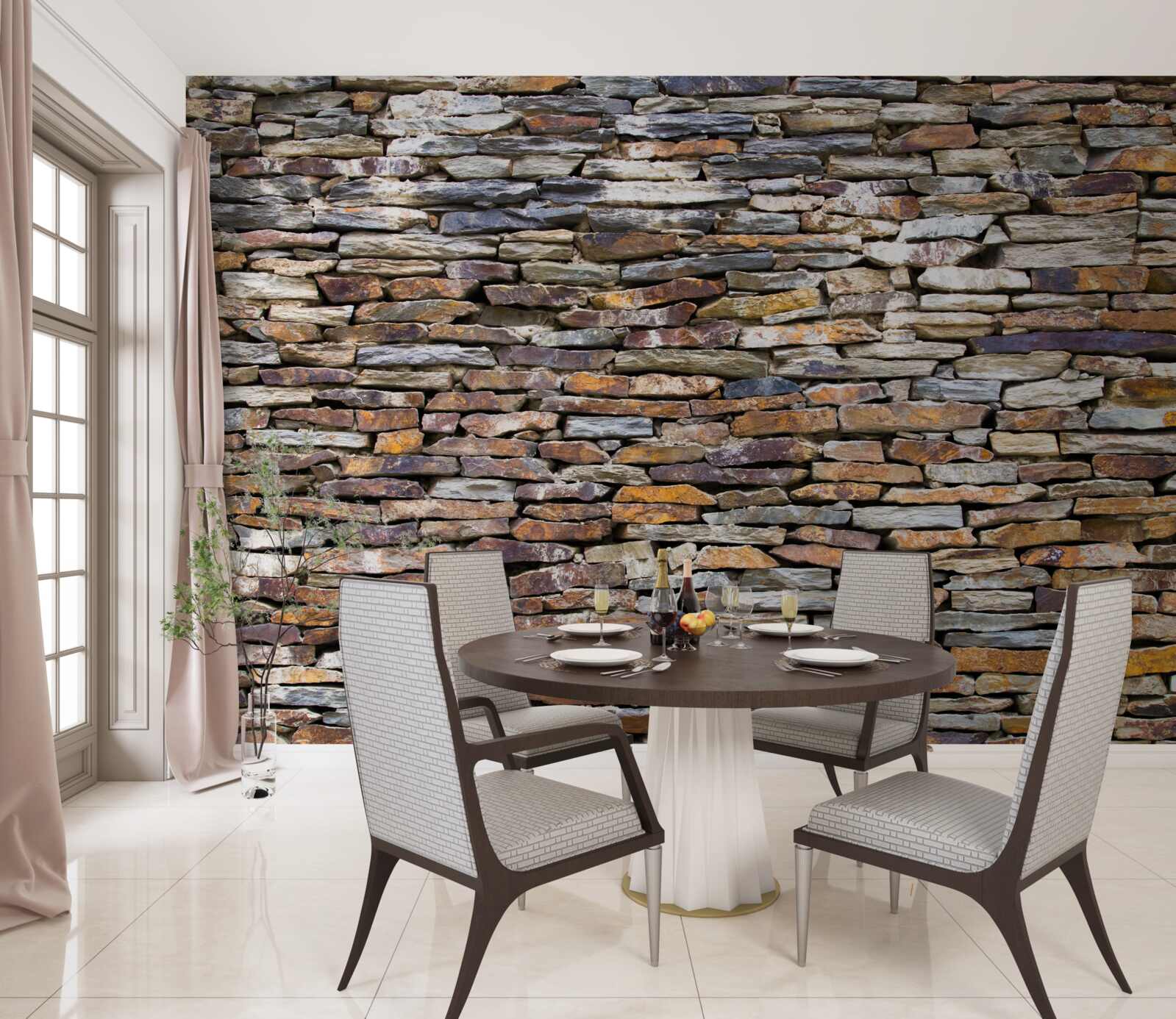 Papier peint barrière d'ardoise noire