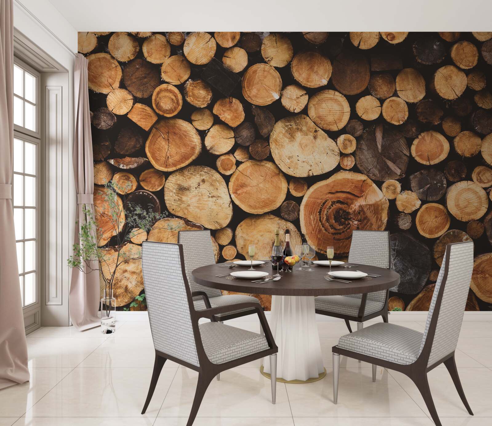 Papier peint coupe à blanc