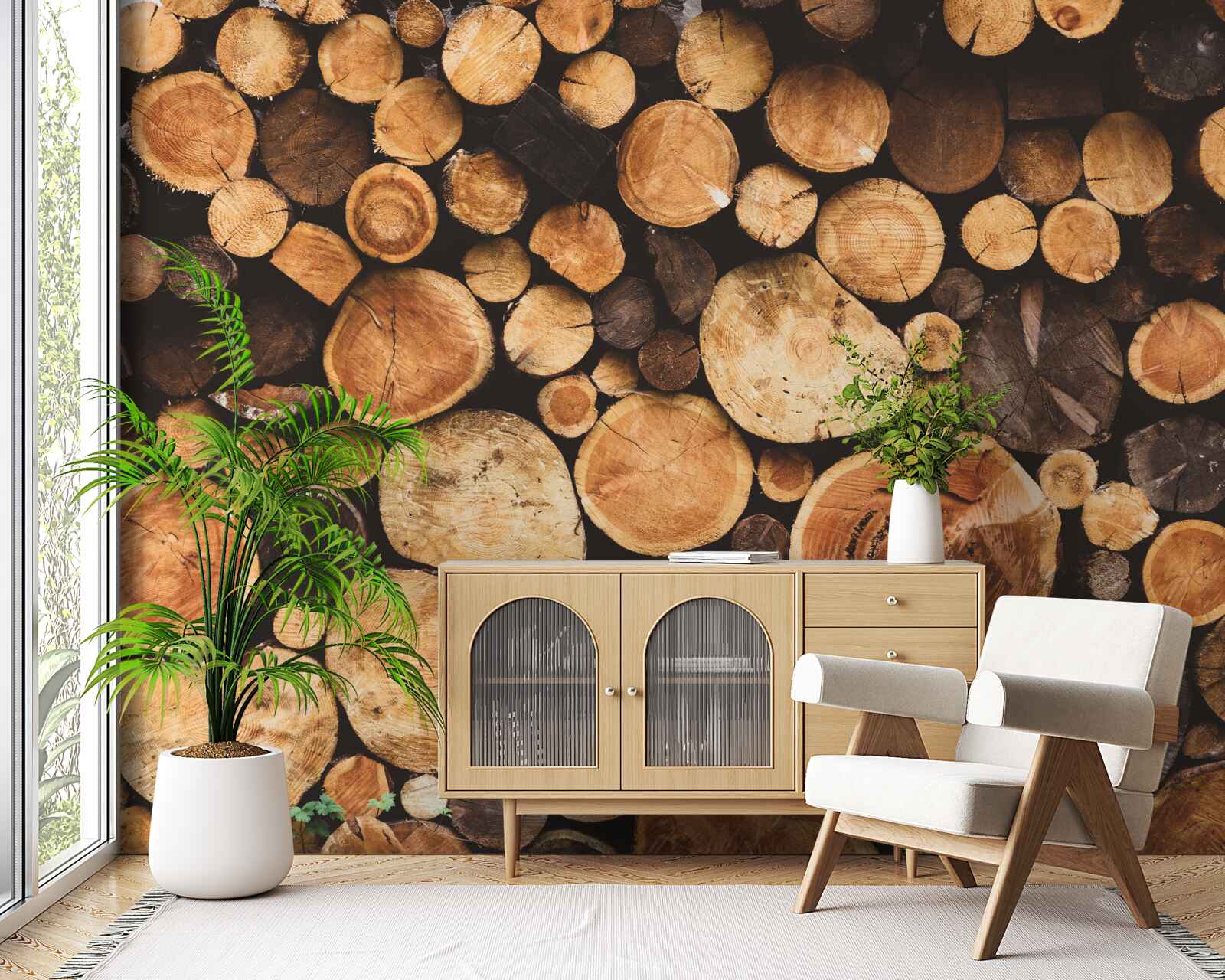 Papier peint coupe à blanc