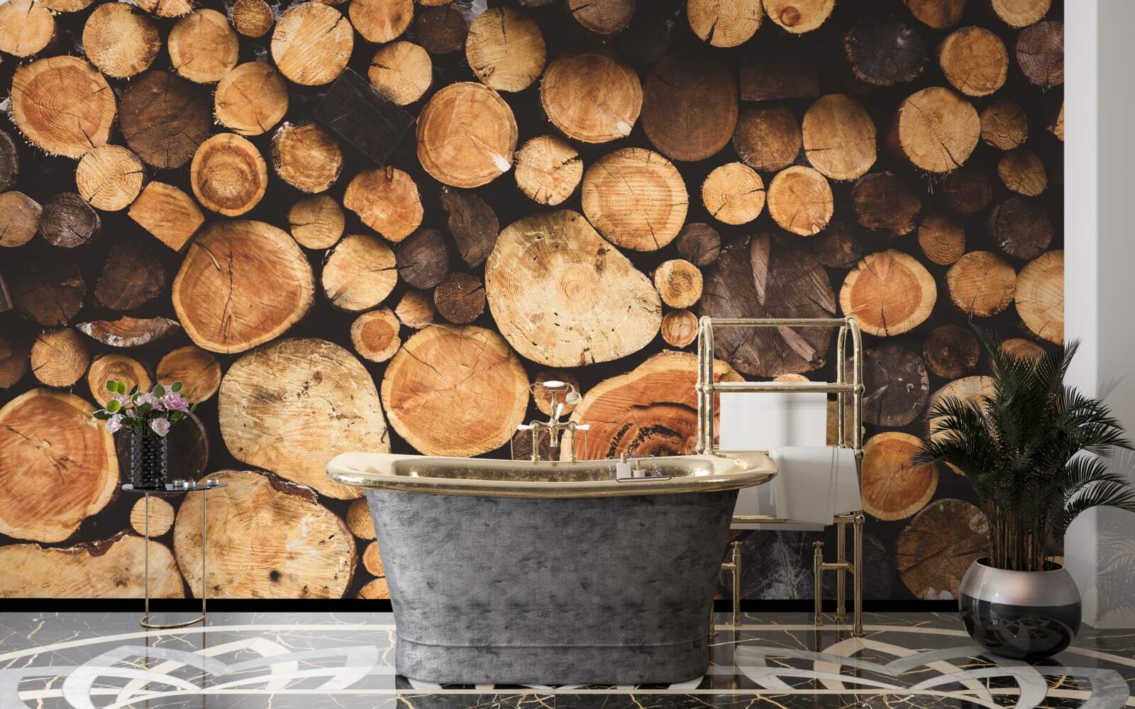 Papier peint coupe à blanc