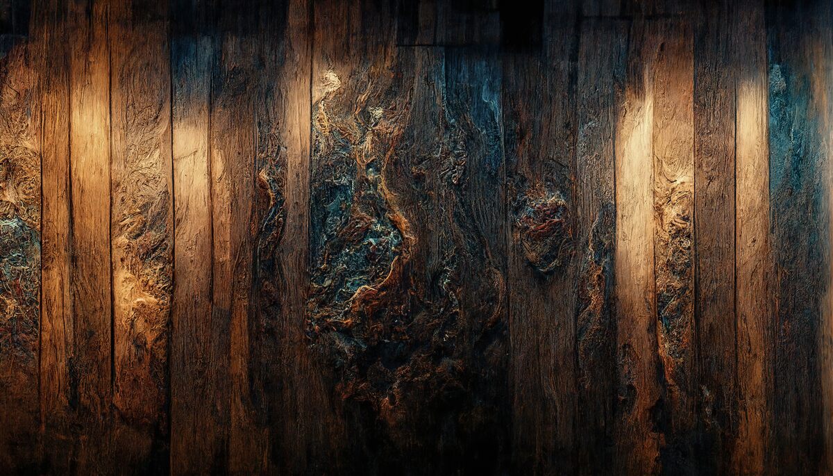 Papier peint fond en vieux bois sombre