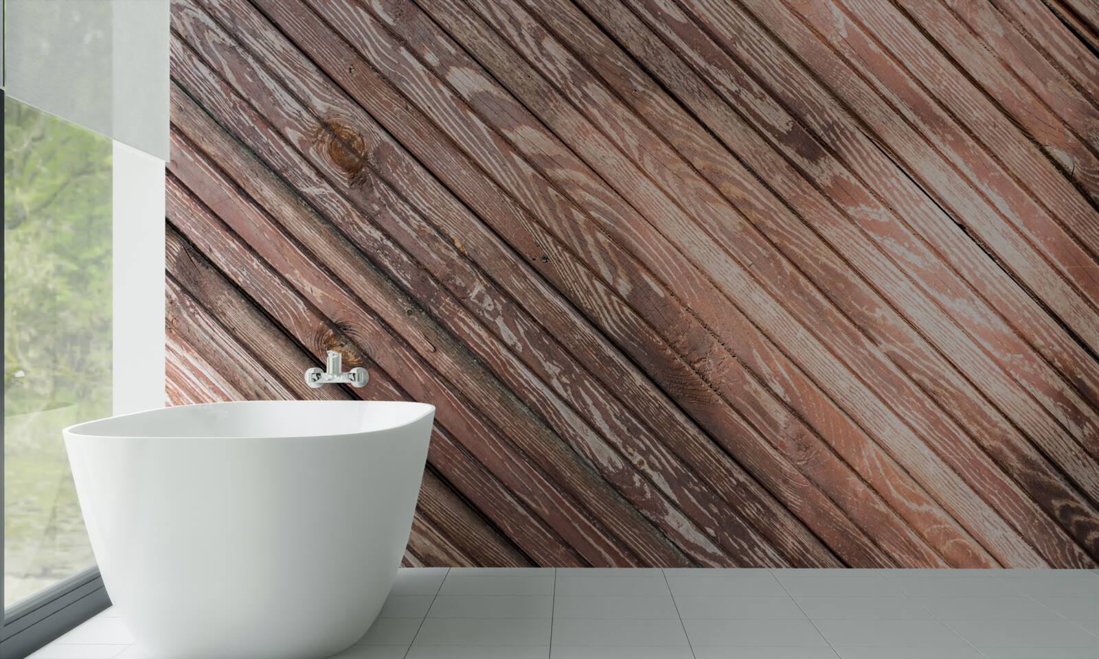 Papier peint barres étroites en bois