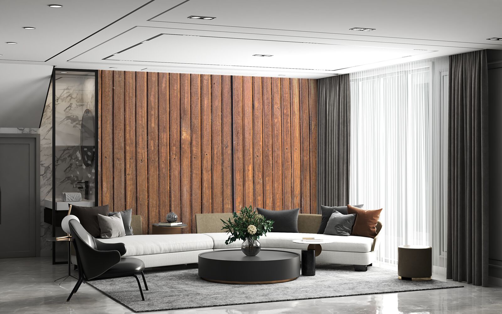 Papier peint barrière continue faite de vieilles poutres en bois