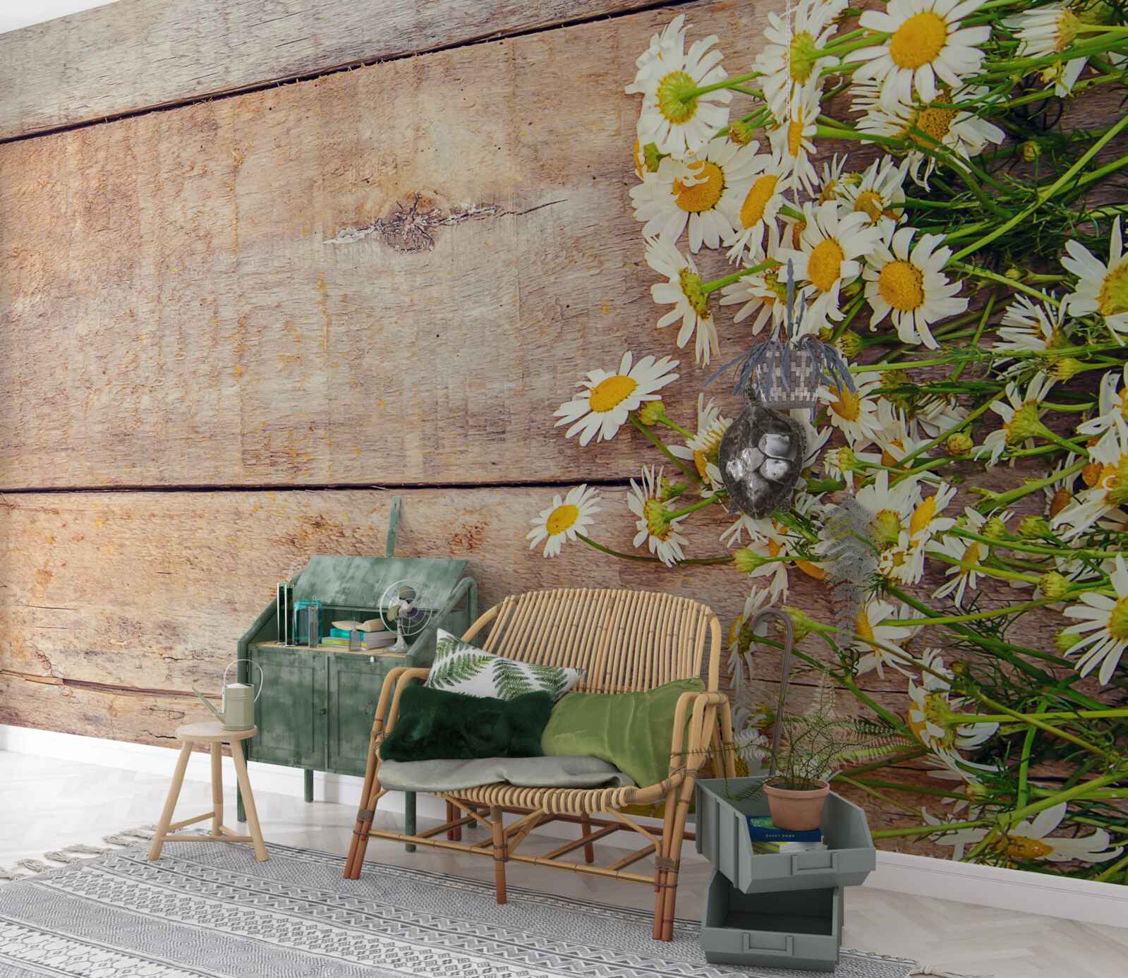 Papier peint quelques marguerites sur la piste de danse