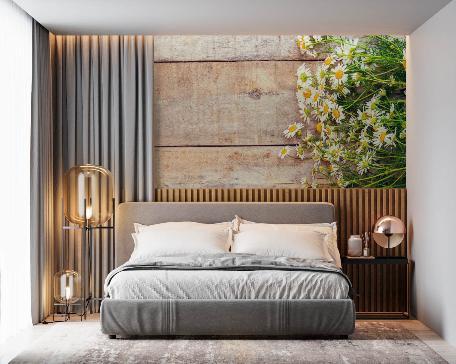 Papier peint quelques marguerites sur la piste de danse