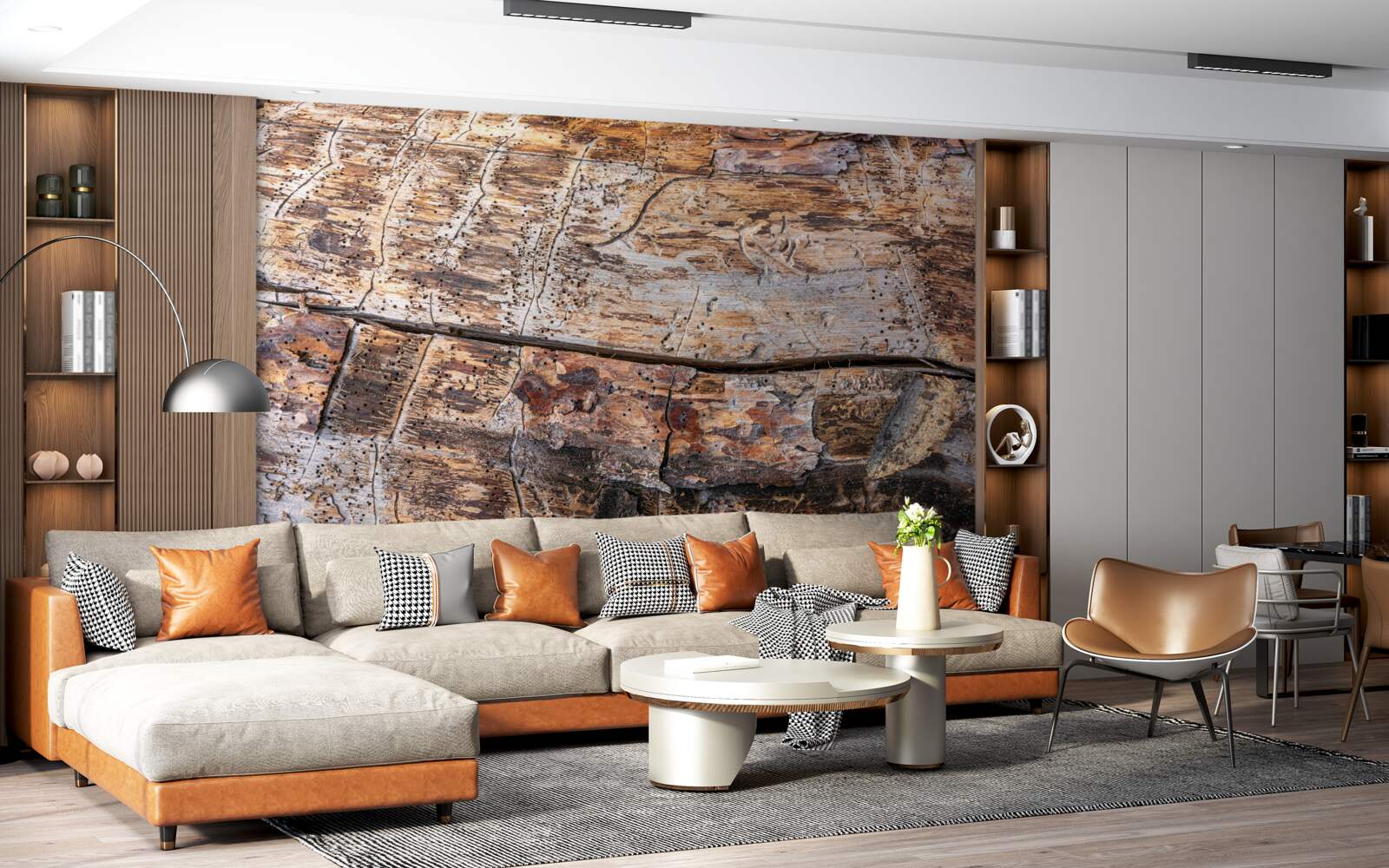 Papier peint structure du bois pourri