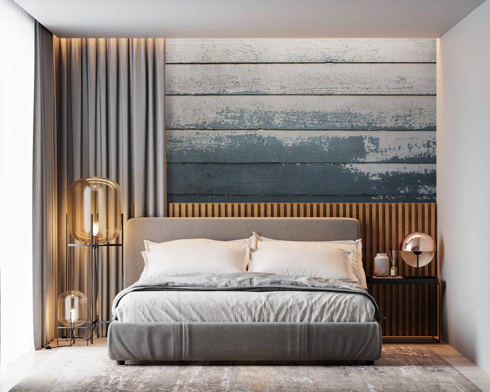 Papier peint vieux panneau de bois qui a perdu son revêtement