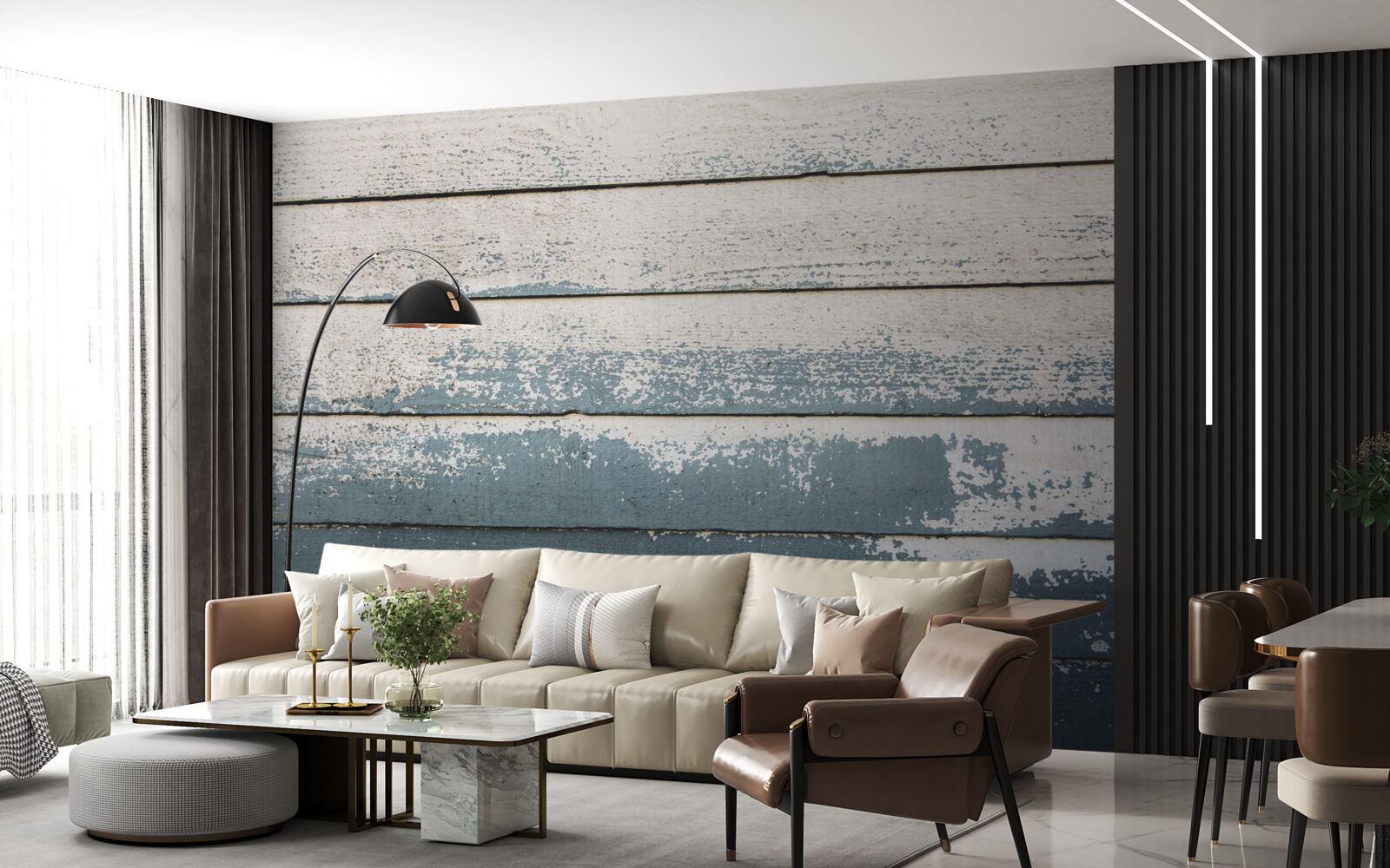 Papier peint vieux panneau de bois qui a perdu son revêtement