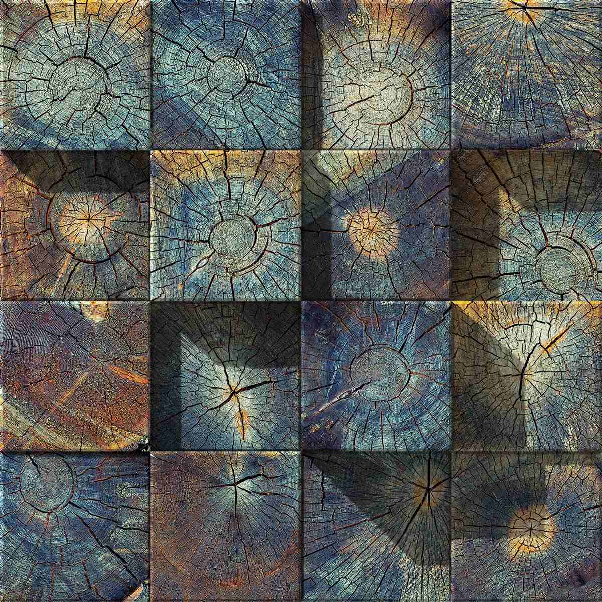 Papier peint un objet artistique fait de restes d'arbres