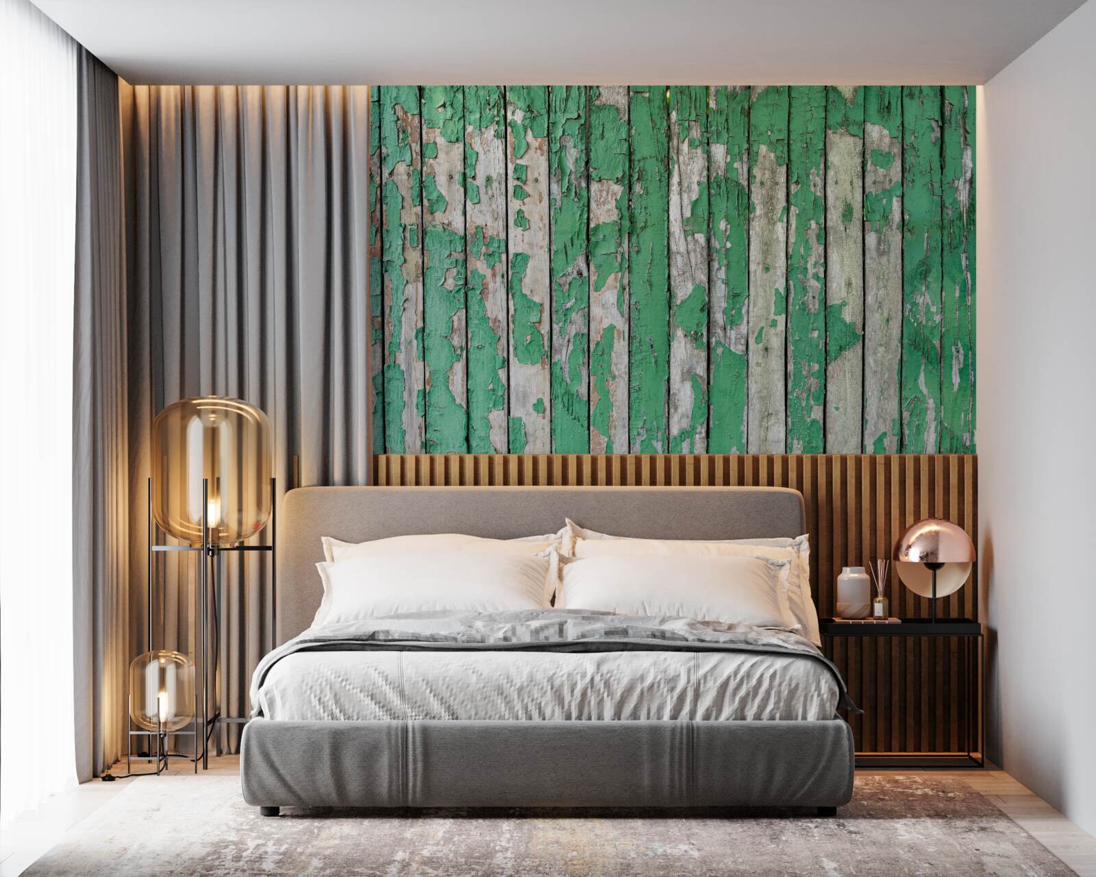 Papier peint une clôture qui a perdu son éclat vert